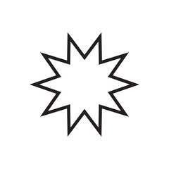 symbol of Bahai Faith isolated