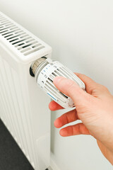 hand holding radiator