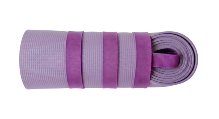 Purple Yoga Mat with Textured Surface shows Equipment. Use for advertising, product presentation, banners, or social media branding.