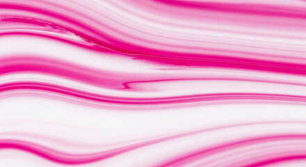 Abstract fluid art background with swirling pink and white lines, resembling marble or agate texture, perfect for design