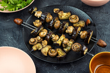 BBQ Vegetable Skewers.