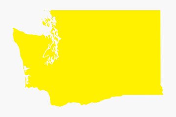 Obraz premium Vector graphic artwork suitable for print and web containing flat detailed map of WASHINGTON