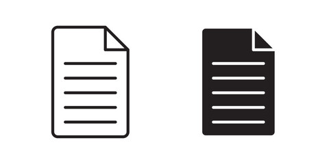File Icon. Vector illustration with stroke and fill on a white background.