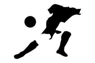 Conceptual design of sports uniform after kicking the ball toward the goal © Andres Serna