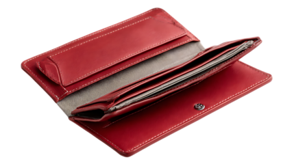 red leather wallet