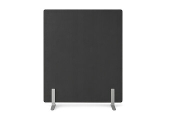 Obraz premium Freestanding sound absorbing black panel isolated on transparent background.