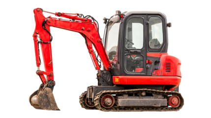 bulldozer excavator isolated on white