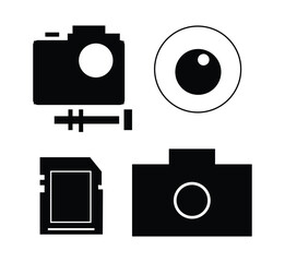 A black camera set collection