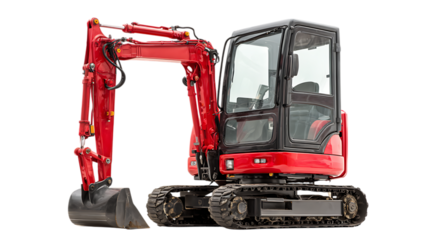 bulldozer excavator isolated on white background