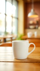 Generative AI a warm cup awaits you in a cozy cafe interior