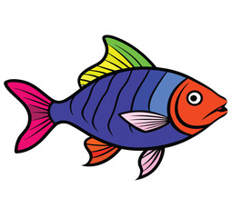 vector illustration of a fish