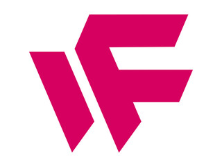 abstract wf letter logo design