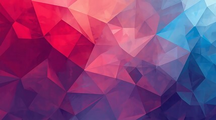 Fototapeta premium Abstract Geometric Mosaic with Vibrant Red Blue and Purple Gradients