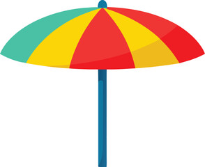 Obraz premium Colorful beach umbrella vector illustration