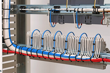 Connecting the electrical module using copper electrical insulated wires. 