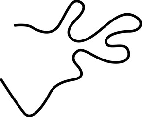 Minimal fluid path with smooth, continuous curves and organic flow.