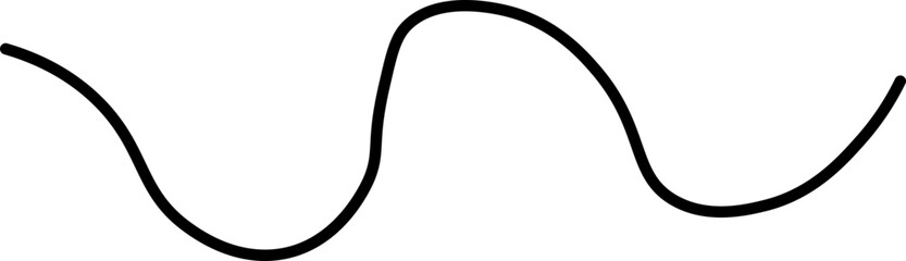Abstract curve with a modern, fluid shape and freeform motion.
