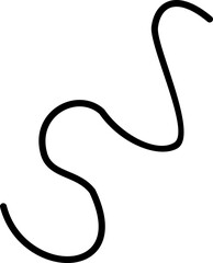 Abstract wavy line with an S-shaped, smooth wavy stroke, creating a flowing and organic motion.