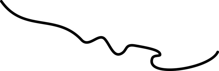 Delicate zigzagging wave with irregular undulations and a smooth organic flow.