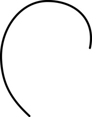 Flowing line with a subtle and continuous curve, displaying organic movement.