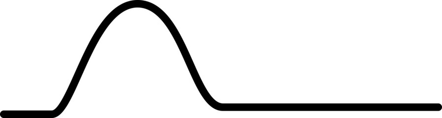 Irregular wavy line with abstract and fluid movement.