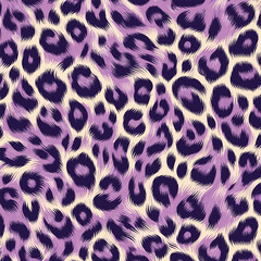 Fashion-inspired purple leopard skin vector with trendy animal camouflage crafted for fashion textiles, wallpaper backgrounds, fabric decor, and modern branding.