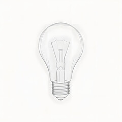 Minimal outline of a lightbulb, clean, no filament detail