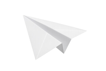 Fototapeta premium White paper airplane flying representing communication and travel