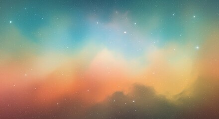 Abstract Watercolor Sky: Dreamy Blend of Colors Soft Texture and Subtle Sparkles.