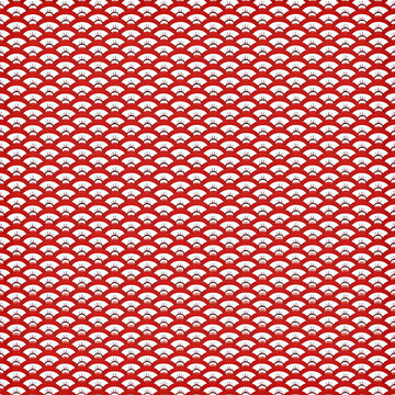 Minimal scale pattern, semi-circles repeating, fish-scale style but very clean