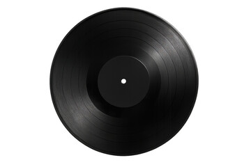 Black vinyl record disc for analog music playing