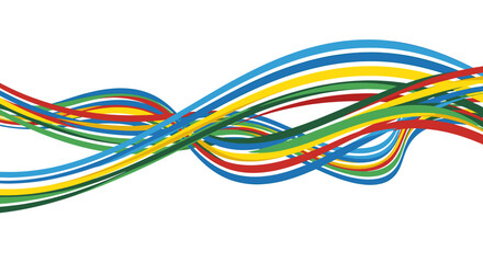 Abstract colorful wavy lines background vector illustration design for banner and presentation template