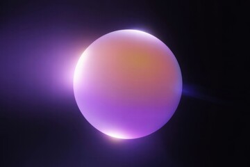 Celestial Orb: A serene and luminous orb floats against a dark backdrop, its gradient hues of orange and purple exuding a sense of cosmic mystery.