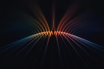 Abstract light trails in darkness: Vibrant, emanating light trails create an entrancing display, illuminating the black background and hinting at the unseen world, invoking wonder and curiosity.