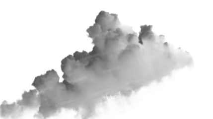 Cutout clean white cloud transparent backgrounds special effect 3d illustration