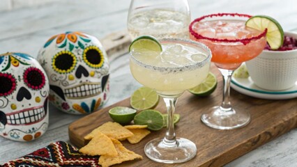 Margarita cocktails for Day of the Dead