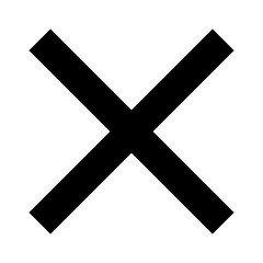 Fototapeta premium Black cross sign. Black cross mark icon.