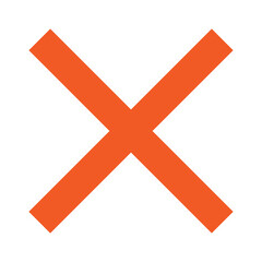 Obraz premium Red Cross Sign. Red Cross Mark, No, Delete Icon.