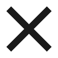 Obraz premium Black cross sign. Black cross mark icon.