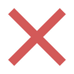 Red Cross Sign. Red Cross Mark, No, Delete Icon.
