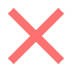 Obraz premium Red Cross Sign. Red Cross Mark, No, Delete Icon.