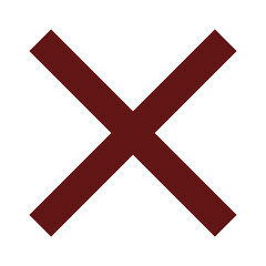 Fototapeta premium Red Cross Sign. Red Cross Mark, No, Delete Icon.