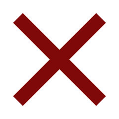 Obraz premium Red Cross Sign. Red Cross Mark, No, Delete Icon.