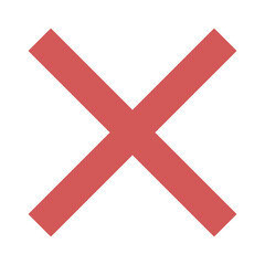 Red Cross Sign. Red Cross Mark, No, Delete Icon.