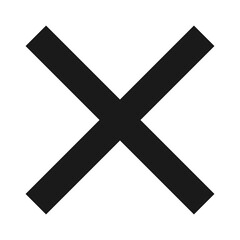 Obraz premium Black cross sign. Black cross mark icon.