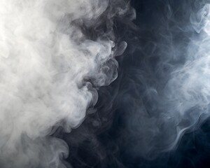 Swirling White and Dark Blue Smoke Textures Intertwining and Contrasting image photo