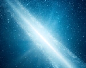 Vibrant blue galaxy with a bright white central core and scattered stars in deep space cosmos universe