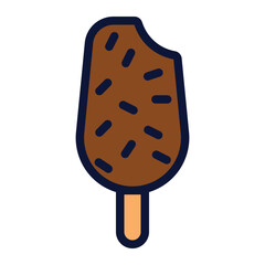 ice cream chocolate chip icon for illustration