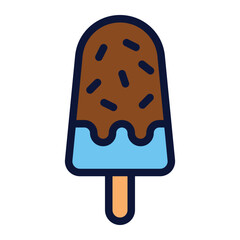 ice cream lolly icon for illustration