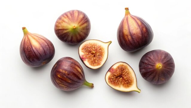 Figs on a white table top view